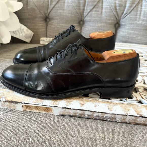 Salvatore Ferragamo Black Leather Oxford Shoes Men’s 10 B Narrow main image 8